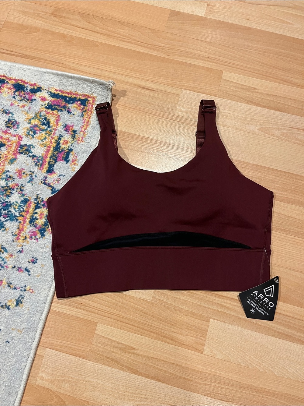 NWT Arro Atheltics Women's Maroon Sports Bra